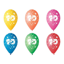 . . Léggömb, 26 cm, számos, 10 party kellék