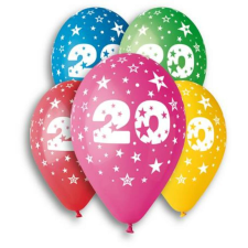 . Léggömb, 26 cm, számos, 20 (PT11PR20) party kellék