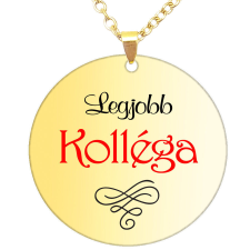 Legjobb Kolléga medál lánccal, választható több formában és színben nyaklánc
