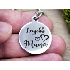 Legjobb Mama acél medálos kulcstartó kulcstartó