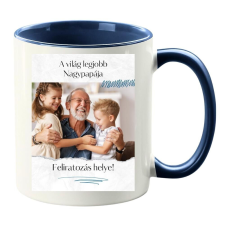 Legjobb Nagypapa saját fotóval Bögre (másik oldalra fotó és felirat kérhető) bögrék, csészék