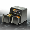  Légkeveréses fritőz - Airfryer - XXL - 230V - 2200W - dupla kosár, színes érintőkijelző - 4+4 L