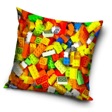  Lego mintázatú Bricks párnahuzat 40x40 cm Velúr lakástextília