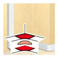 LEGRAND 010607 DLP belső könyök 65 mm mély 2 részes csatornához villanyszerelés