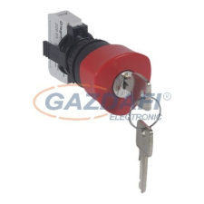 LEGRAND 023722 Osmoz vészleállító gomb reteszoldás kulccsal - Ny - piros Ø40 villanyszerelés