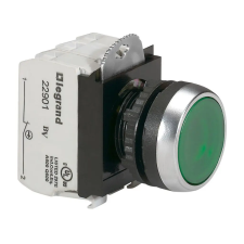 LEGRAND 023752 Osmoz süllyesztett nyomógomb 24V~/= Z+Ny - zöld villanyszerelés
