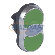 LEGRAND 024071 Osmoz kettős világító nyomógomb - sülly/sülly zöld/zöld villanyszerelés