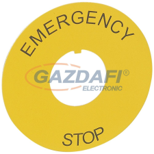 LEGRAND 024176 Osmoz cimke vészleállító nyomógombhoz Ø60 - &quot;EMERGENCY STOP&quot; villanyszerelés