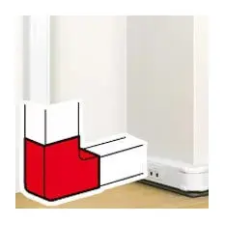 LEGRAND 075720 Kanyarelem: 90°antimikrobiális 80x50 mm csatornához villanyszerelés