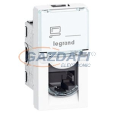 LEGRAND 076581 Program Mosaic RJ45 aljzat Cat 6 UTP, 1 modul, fehér, antimikrobiális villanyszerelés
