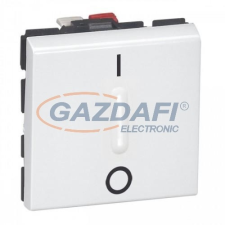 LEGRAND 077052 Program Mosaic kétpólusú kapcsoló fényjelzéssel, 2m, fehér villanyszerelés