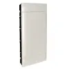 LEGRAND 135164 PractiboxS gipszkartonba süllyeszthető kiselosztó(850°C), fehér ajtóval, védőföld és nulla elosztókapoccsal, 4 sor 12 modul