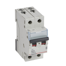 LEGRAND 403389 TX3 Kismegszakító. 2P, 25A, B karakterisztika, 6kA villanyszerelés