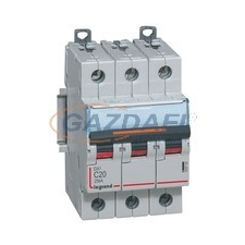 LEGRAND 409782 DX3 kismegszakító 25kA 3P 400V~ C20 villanyszerelés