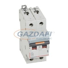 LEGRAND 409818 DX3 kismegszakító 25kA 2P 230/400V~ D6 villanyszerelés