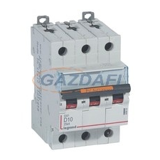 LEGRAND 409832 DX3 kismegszakító 25kA 3P 400V~ D10 villanyszerelés
