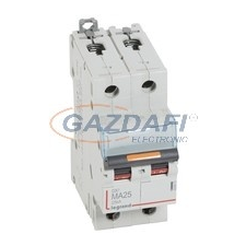 LEGRAND 409873 DX3 kismegszakító 25kA 2P 230/400V~ MA25 villanyszerelés
