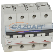 LEGRAND 410229 DX3 kismegszakító 50kA 4P 400V~ D32 villanyszerelés