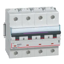 LEGRAND 410265 DX3 kismegszakító 50kA 4P 400V~ MA63 villanyszerelés