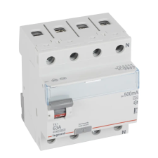 LEGRAND 411796 TX3 áram-védőkapcsoló 4P D 63A 500MA A villanyszerelés