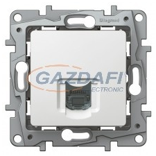 LEGRAND 664775 Niloé 1xRJ45 Cat.6 STP aljzat, csavaros, köröm nélkül, fehér villanyszerelés