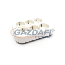 LEGRAND 6x2P+F elosztósor vezeték nélküli, fehér villanyszerelés