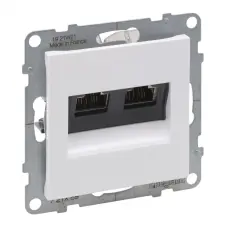 LEGRAND 721159 Suno 2xRJ45 Cat.6A STP aljzat, fehér villanyszerelés
