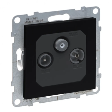 LEGRAND 721468 Suno TV-R-SAT aljzat, átmenő (14 dB), fekete villanyszerelés