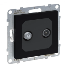 LEGRAND 721471 Suno TV-SAT aljzat csillagpontos, fekete villanyszerelés
