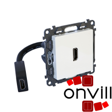 LEGRAND 753275, Valena Life Elővezetékelt HDMI 1.4 Típusú Csatlakozóaljzat, Elefántcsont villanyszerelés