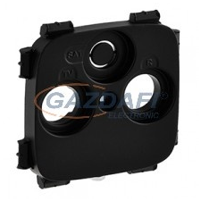 LEGRAND 754808 Valena Allure TV-RD-SAT aljzat burkolat (30 mm), Fekete villanyszerelés