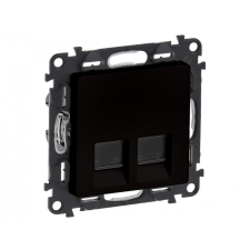 LEGRAND 756354 Valena Life 2xRJ45 Cat. 5e FTP csatlakozóaljzat mechanizmus burkolattal, fekete villanyszerelés