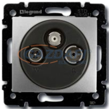 LEGRAND 770136 Valena TV-RD-SAT aljzat végzáró 10 dB, alumínium villanyszerelés