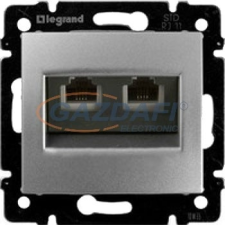 LEGRAND 770139 Valena telefoncsatlakozó 2xRJ11 alumínium villanyszerelés