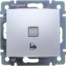 LEGRAND 770215 Valena egypólusú nyomó csengőjellel, jelzőfénnyel, 250V, alumínium villanyszerelés