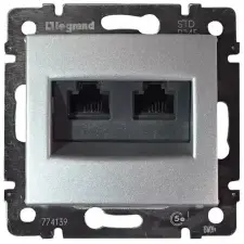 LEGRAND 770243 Valena 2xRJ45 LCS2 Cat6 UTP aljzat alumínium villanyszerelés