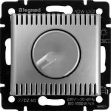 LEGRAND 770260 Valena forgatógombos fényerőszabályzó 100-1000W (izzó- és halogén), alumínium villanyszerelés