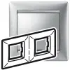 LEGRAND 770332 Valena keret kettős, vízszintes, alumetál