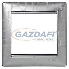 LEGRAND 770341 Valena egyes keret, alu négyzetmintás villanyszerelés