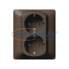 LEGRAND 771233 Galea Life 2x2P+F aljzat gyermekvédelemmel, rugós, mélybronz villanyszerelés