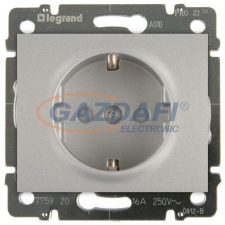 LEGRAND 771321 Galea Life 2P+F burkolat gyermekvédelemmel, alumínium villanyszerelés