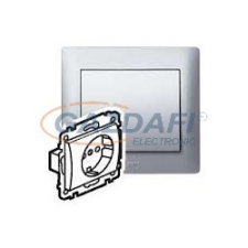 LEGRAND 771362 Galea Life 2P+F aljzat, rugós, alumínium villanyszerelés