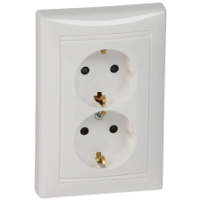 LEGRAND 774427 Valena 2x2P+F Csatlakozóaljzat Gyermekvédelemmel, Fehér villanyszerelés