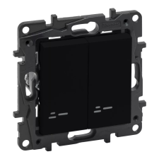 LEGRAND 863515 Niloé Step csillárkapcsoló jelzőfénnyel, 10AX, fekete világítási kellék