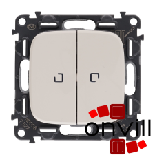 LEGRAND AE752005J, Valena Allure Csillárkapcsoló Jelzőfénnyel, 10 AX, Elefántcsont világítási kellék
