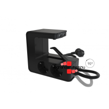 LEGRAND Asztalra rögzíthető elosztó 4x2P+F, 2xUSB-A, fekete, Legrand 694812 hosszabbító, elosztó