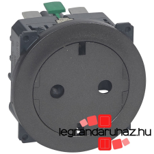 LEGRAND Céliane 2P+F csatlakozóaljzat, falsíkba illeszkedő grafit betéttárcsával, gyermekvédelemmel, rugós bekötéssel 067168 villanyszerelés