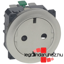 LEGRAND Céliane 2P+F csatlakozóaljzat, falsíkba illeszkedő titán betéttárcsával, gyermekvédelemmel, rugós bekötéssel 067167 villanyszerelés