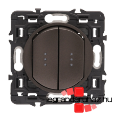 LEGRAND Céliane csillárkapcsoló jelzőfénnyel 10 AX, grafit CG2X067002JF-HK világítási kellék