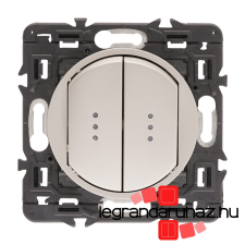 LEGRAND Céliane csillárkapcsoló jelzőfénnyel 10 AX, titánium CT2X067002JF-CS világítási kellék